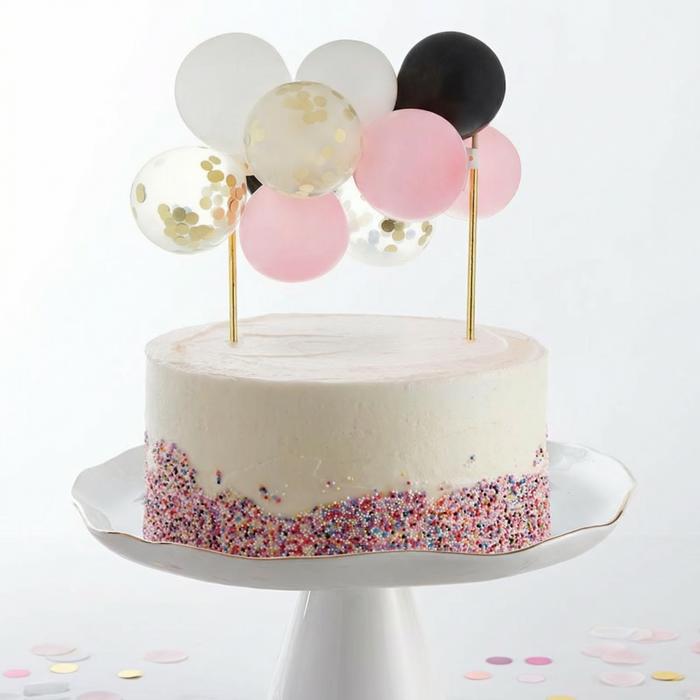 Mini Balloon Cake Topper | Mini Confetti Balloon Party Cake Decoration