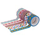 Checkerboard & Waves Retro Washi Tapes Set | 80's Smiley Heart Craft Scrapbooking Tapes