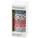 Checkerboard & Waves Retro Washi Tapes Set | 80's Smiley Heart Craft Scrapbooking Tapes