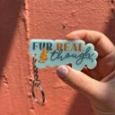 Fur Real Though Dog and Cat Themed Acrylic Keychains | 5 Style Options | Rescue Is My Favorite Breed, I Woof You & Puppy Lover