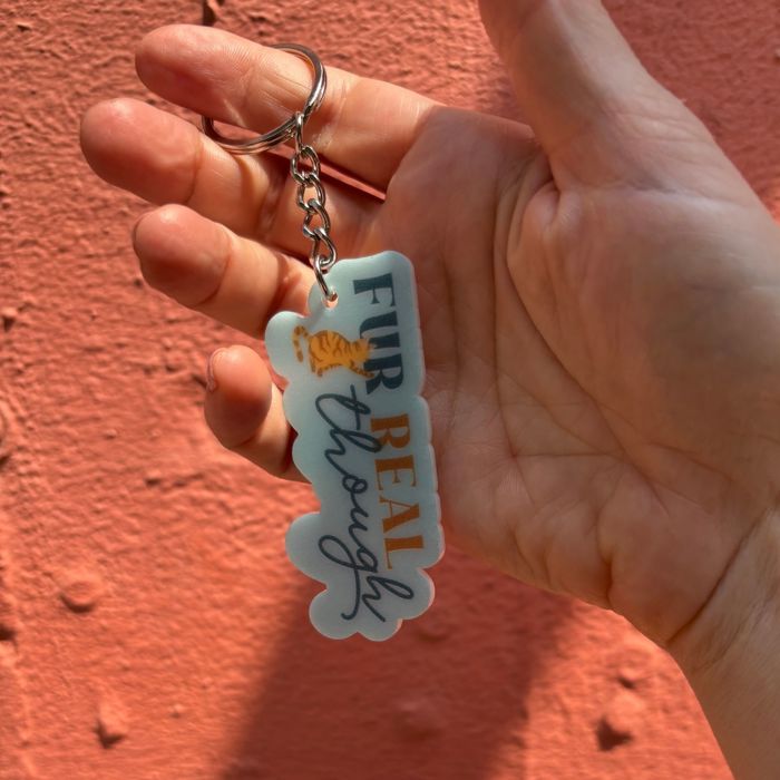 Dog and Cat Themed Acrylic Keychains | 5 Style Options | Rescue Is My Favorite Breed, I Woof You & Puppy Lover
