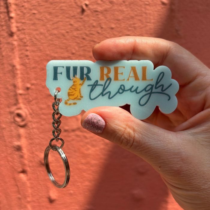 Dog and Cat Themed Acrylic Keychains | 5 Style Options | Rescue Is My Favorite Breed, I Woof You & Puppy Lover