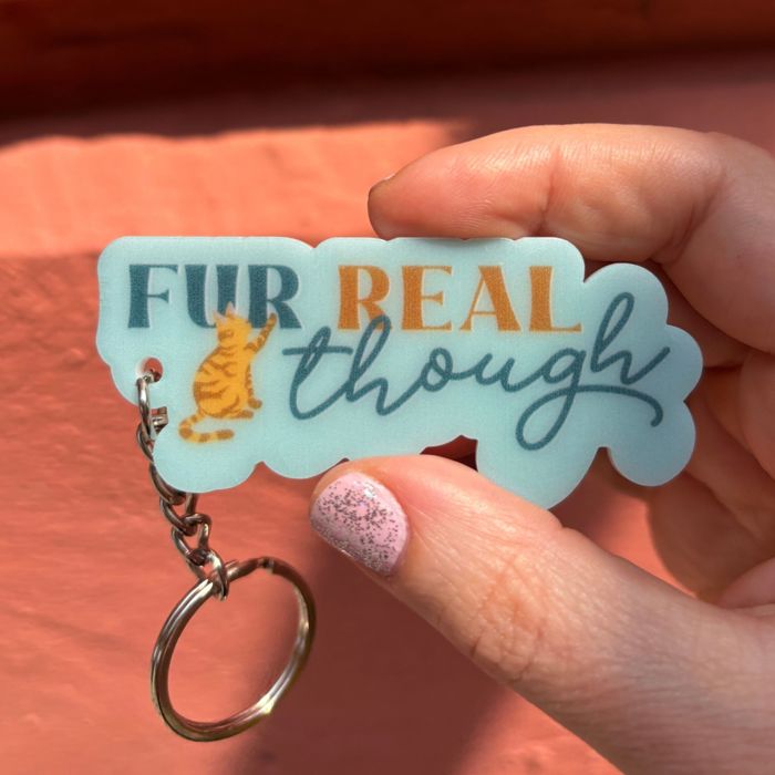 Dog and Cat Themed Acrylic Keychains | 5 Style Options | Rescue Is My Favorite Breed, I Woof You & Puppy Lover