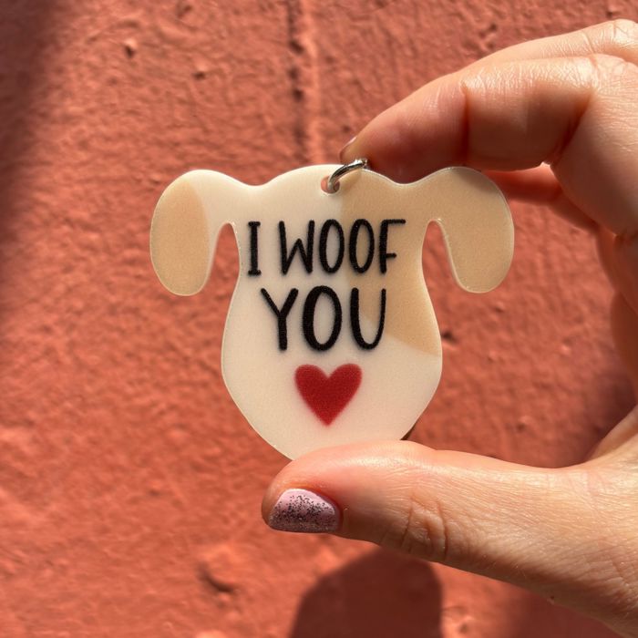 Dog and Cat Themed Acrylic Keychains | 5 Style Options | Rescue Is My Favorite Breed, I Woof You & Puppy Lover
