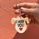 I Woof You Dog and Cat Themed Acrylic Keychains | 5 Style Options | Rescue Is My Favorite Breed, I Woof You & Puppy Lover