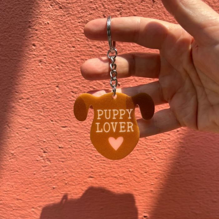 Dog and Cat Themed Acrylic Keychains | 5 Style Options | Rescue Is My Favorite Breed, I Woof You & Puppy Lover