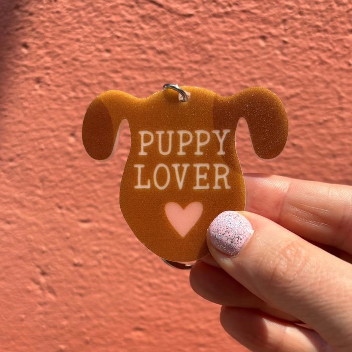 Dog and Cat Themed Acrylic Keychains | 5 Style Options | Rescue Is My Favorite Breed, I Woof You & Puppy Lover