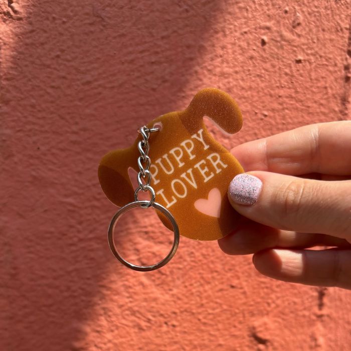 Dog and Cat Themed Acrylic Keychains | 5 Style Options | Rescue Is My Favorite Breed, I Woof You & Puppy Lover