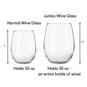 Aunt Jumbo Wine Glass in Gift Box - Holds an Entire Bottle of Wine! 