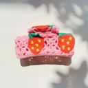  Strawberry Granny Square Hair Claw | Claw Clip Grandmothers Mothers Gift