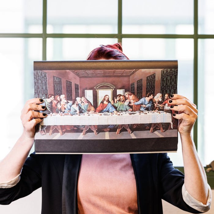 3 Packs of Jesus Last Supper Paper Placemats (40 per pack) | Funny Peel-Off Pad for a Biblical Feast at Home
