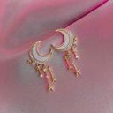  Witchy Moon Earrings | Gold Ivory Crescent and Star Drop Earrings