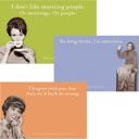  I Don't Like Morning People, So Long Stress, I'd Agree with You Sticky Notes Set Memo Pads Strong Adhesive | 2-7/8 x 4-3/8 inches | Pack of 3