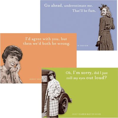 Underestimate Me, Agree with You, Roll My Eyes Out Loud Sticky Notes Set Memo Pads Strong Adhesive | 2-7/8 x 4-3/8 inches | Pack of 3