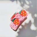  Strawberry Granny Square Hair Claw | Claw Clip Grandmothers Mothers Gift