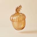  Acorn Glass Bud Vase | Fall Seasonal Decorative Mini Vase | 3" x 4.25" x 2.75"