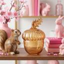  Acorn Glass Bud Vase | Fall Seasonal Decorative Mini Vase | 3" x 4.25" x 2.75"