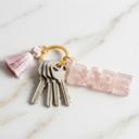  Babe Acrylic Keychain with Tassel | Cute Gold Tone Key Ring Gift Accessory