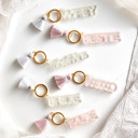  Babe Acrylic Keychain with Tassel | Cute Gold Tone Key Ring Gift Accessory