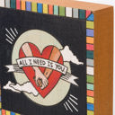  All I Need Is You Block Sign | Square Woodburned Designs | 4" x 4"