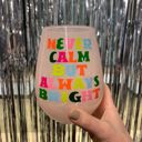 Christmas "Never Calm But Always Bright" Jumbo Wine Glass in Gift Box - 30 Oz Holds an Entire Bottle of Wine! 