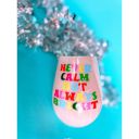  Christmas "Never Calm But Always Bright" Jumbo Wine Glass in Gift Box - 30 Oz Holds an Entire Bottle of Wine! 