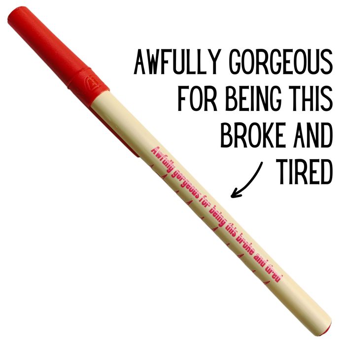 Gen Z Aesthetic Blue Ink Pens | Pens with Funny Sayings