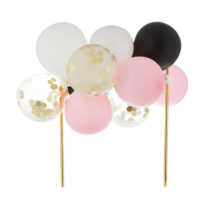 Mini Balloon Cake Topper | Mini Confetti Balloon Party Cake Decoration