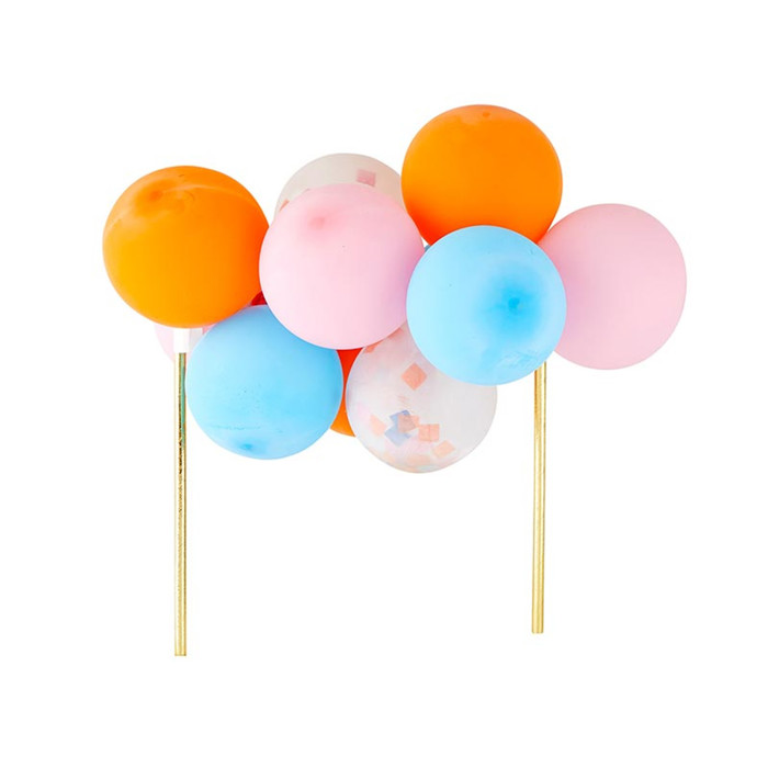 Mini Balloon Cake Topper | Mini Confetti Balloon Party Cake Decoration