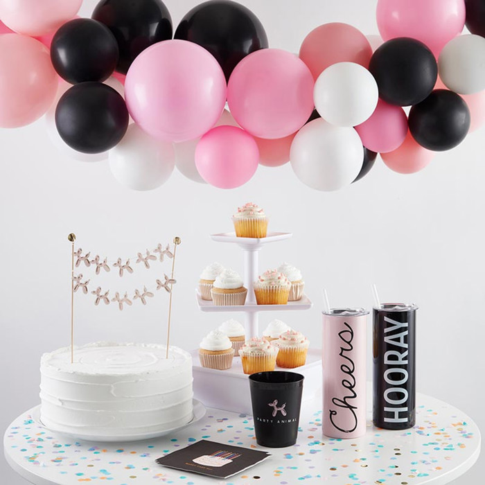 Balloon Dog Garland Cake Topper | Birthday Cake Decorations | 6.75" x 10"