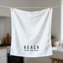  Beach Cheaper Than Therapy Tea Towel | Ultra Absorbent Kitchen Dish Cloth | 30'' sq