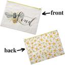  Bee Kind Zipper Folder | Recycled Bee Floral Letter Size Pouch