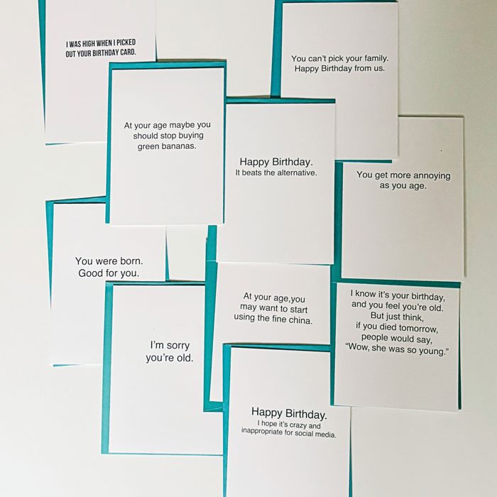 Birthday Cards Set of 10 Minimalist Cards - All Different