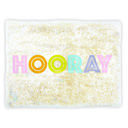  Birthday Girl/Boy Hooray" Glitter Confetti Single Placemat | Reusable Vinyl Table Place Mat for Birthday Parties"