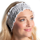  Black Seersucker Spa Headband | Hair Band for Skincare Facial After Shower