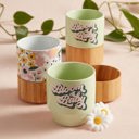  Bloom Baby Petite Ceramic Mug with Bamboo Base