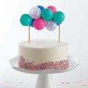  Mini Balloon Cake Topper | Mini Confetti Balloon Party Cake Decoration
