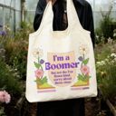  Boomer But Not the Fox News Kind Tote Bag and Magnet Bundle | Canvas Tote and Glossy Refrigerator Magnet