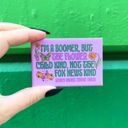  Boomer But Not the Fox News Kind Tote Bag and Magnet Bundle | Canvas Tote and Glossy Refrigerator Magnet