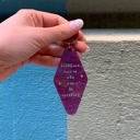  Brilliant Woman Who Can Do Anything Purple Marble Keychain | Gift for Her
