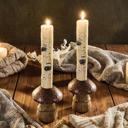  One Brown Mushroom Candle Holder | Individual Rustic Stoneware Woodland Mushroom Décor