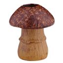  One Brown Mushroom Candle Holder | Individual Rustic Stoneware Woodland Mushroom Décor