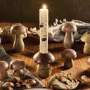  One Brown Mushroom Candle Holder | Individual Rustic Stoneware Woodland Mushroom Décor