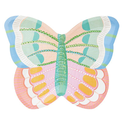 Butterfly Shaped Paper Plates – 8ct | Decorative Party Plates | 9"