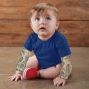  Cactus Tattoo Snapshirt Baby Bodysuit in Blue | Unisex Infant Size 6-12 Months | Cowboy Western Funny Full Sleeve Tattoo Infant Shirt