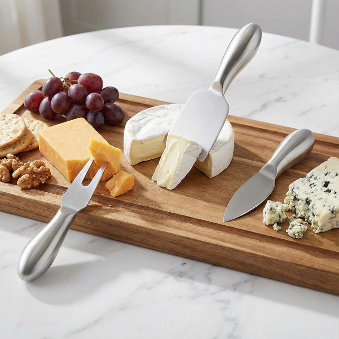 Cheese Knife Gift Set in Book Style Packaging | 3 Piece Gourmet Cheese Knives Set In Gift Box | Housewarming Gift