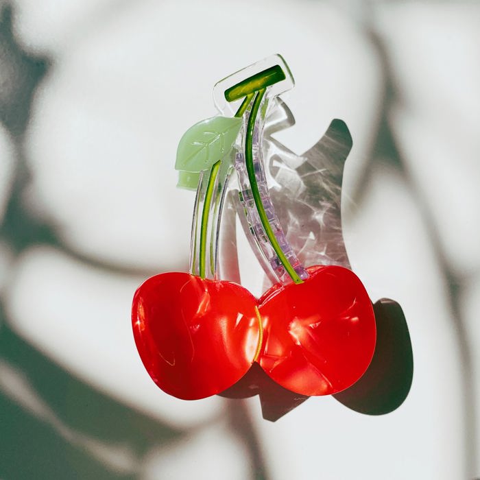 Cherries on Stem Mini Hair Claw