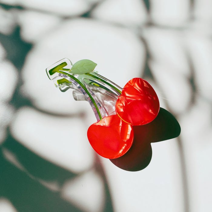 Cherries on Stem Mini Hair Claw