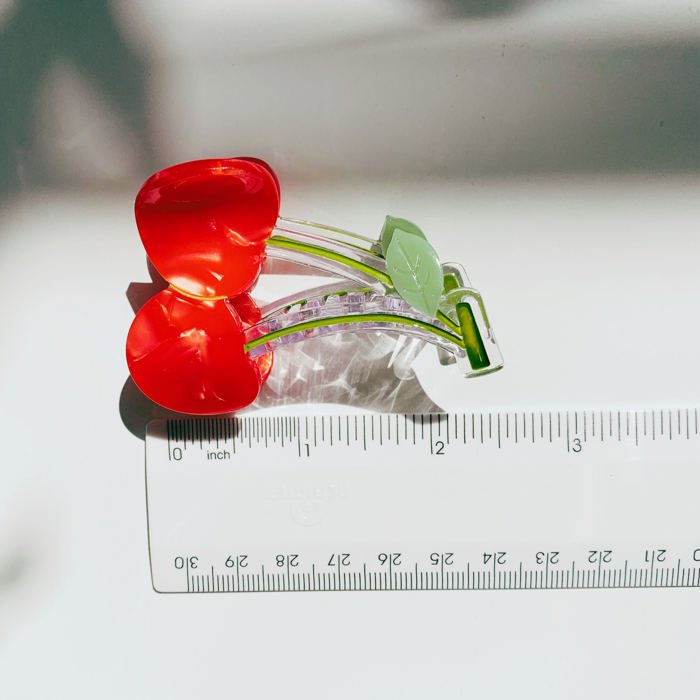 Cherries on Stem Mini Hair Claw