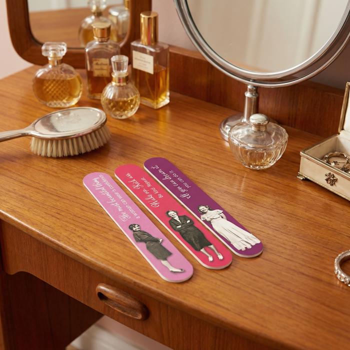 Confidence Emery Boards Set of 3 Inspirational Vintage Nail Files SME25